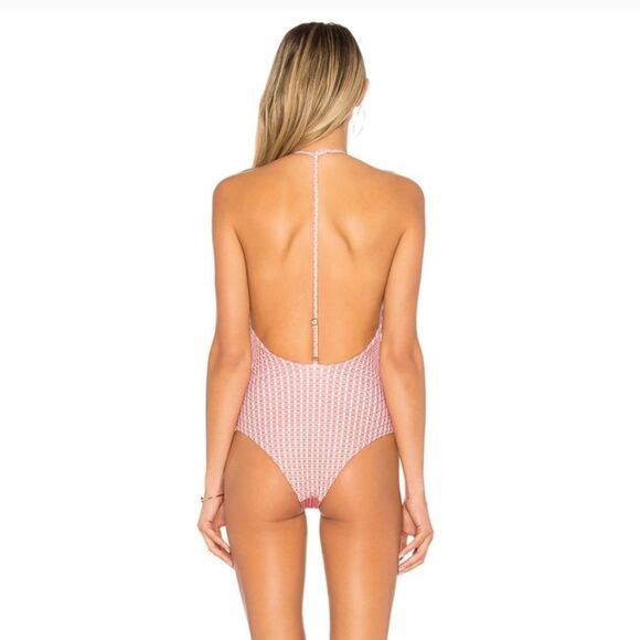 Tularosa Mixed Print Two Sided Maisie One Piece Ruffled Swimsuit Women's Sz M - Picture 6 of 11